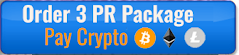 Order crypto press release package with cryptocurrency